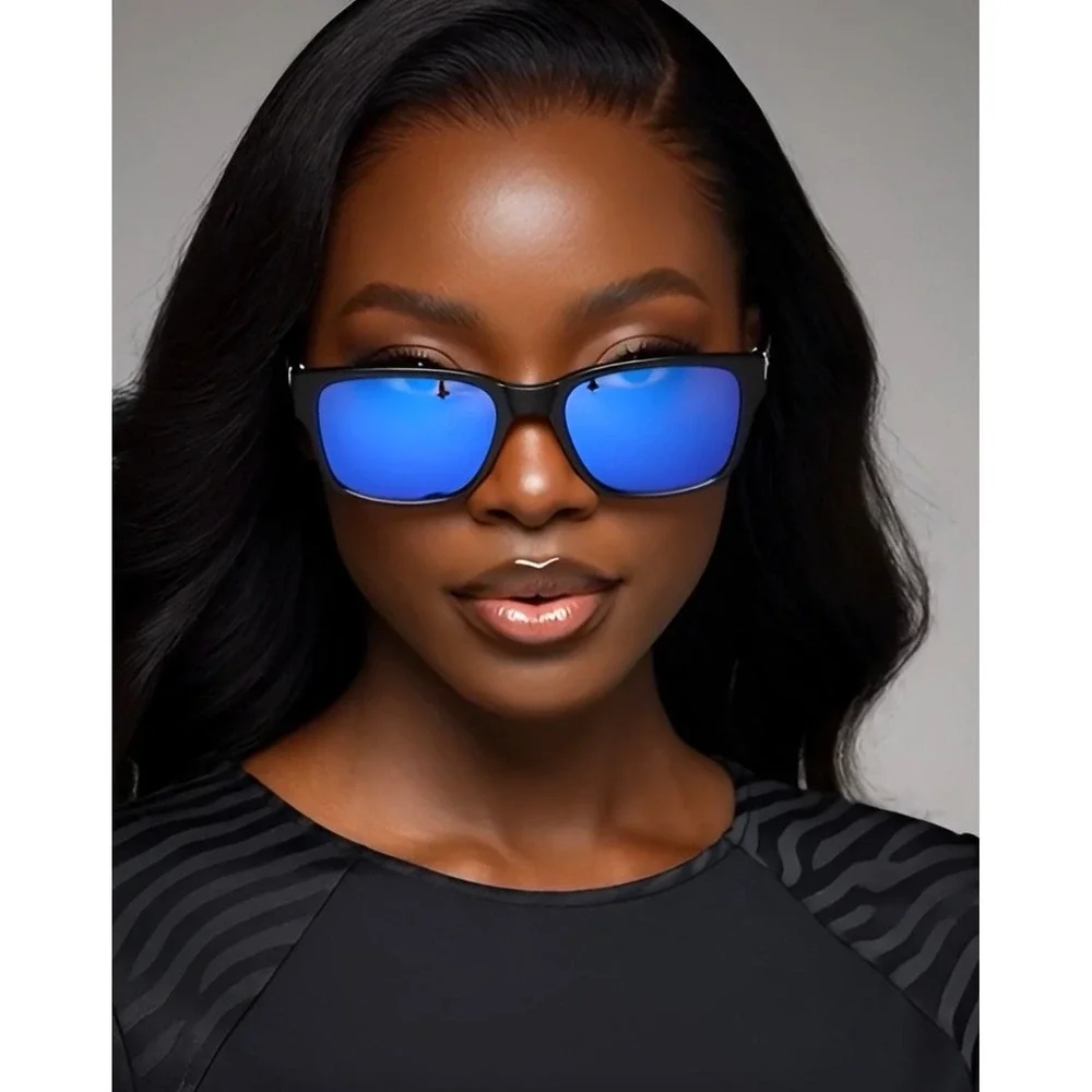 Sunglasses‎ Square Blue Lens Frame Driving Fishing Sun Glasses Women Polarized